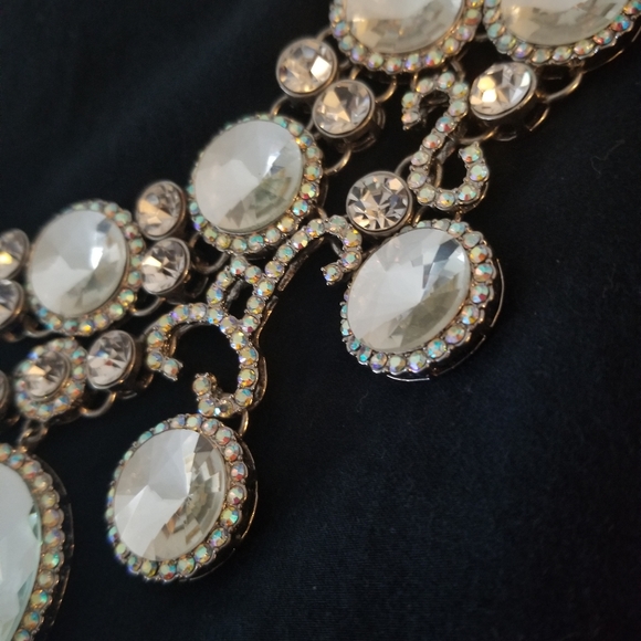 Cache Mirrored Rhinestone Statement Necklace NWT - Picture 10 of 11